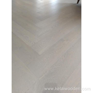 light gray natural color herringbone parquet oak flooring